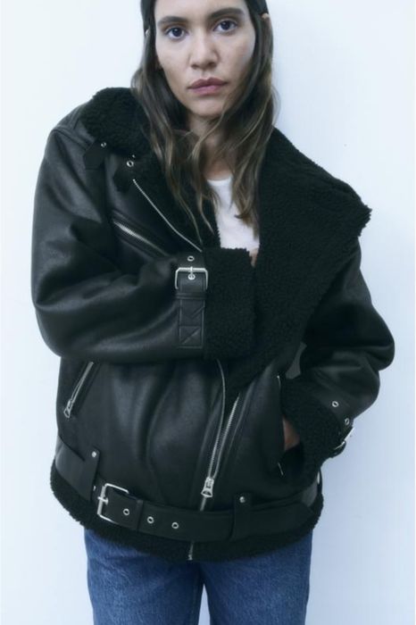 Куртка дублянка zara р l куртка авіатор зара косуха размер л