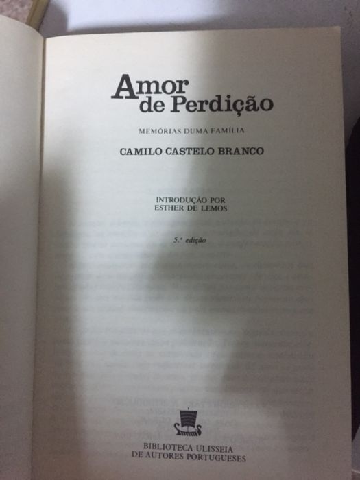 Amor de Perdição Camilo Castelo Branco 15 casos polícia