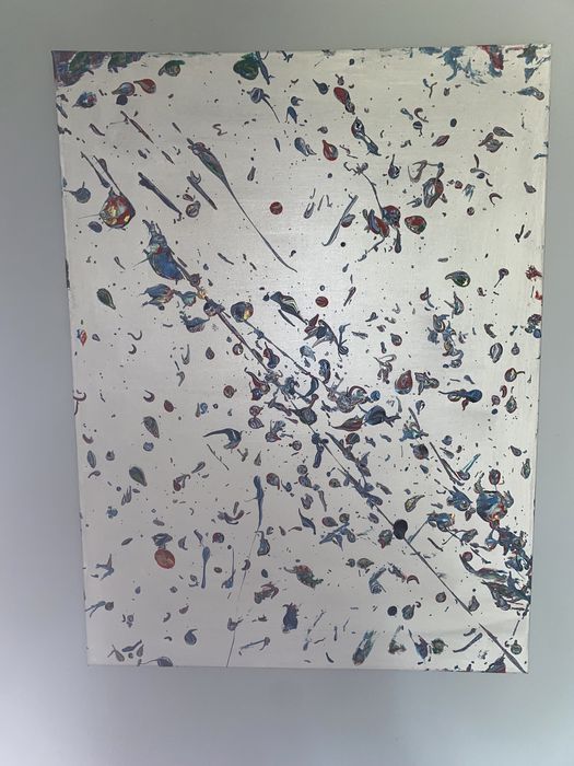 Obraz Abstrakcja „Ptaki” akwarela na płótnie 60x80 cm