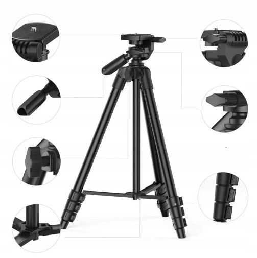 STATYW NA APARAT telefon stojak tripod 103cm uchwyt do zdjęć z pilotem