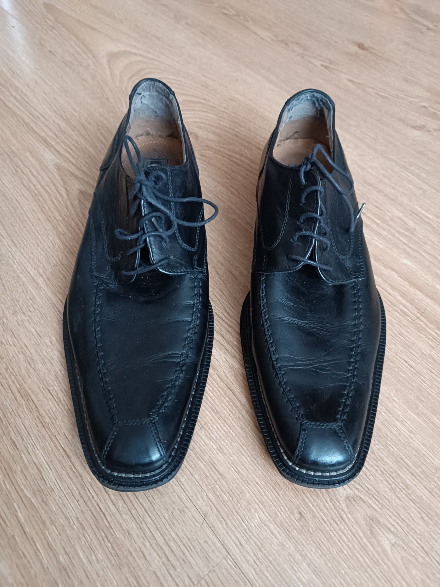 Skórzane buty męskie na skórze - firmy L.LAMBERTAZZI roz.44