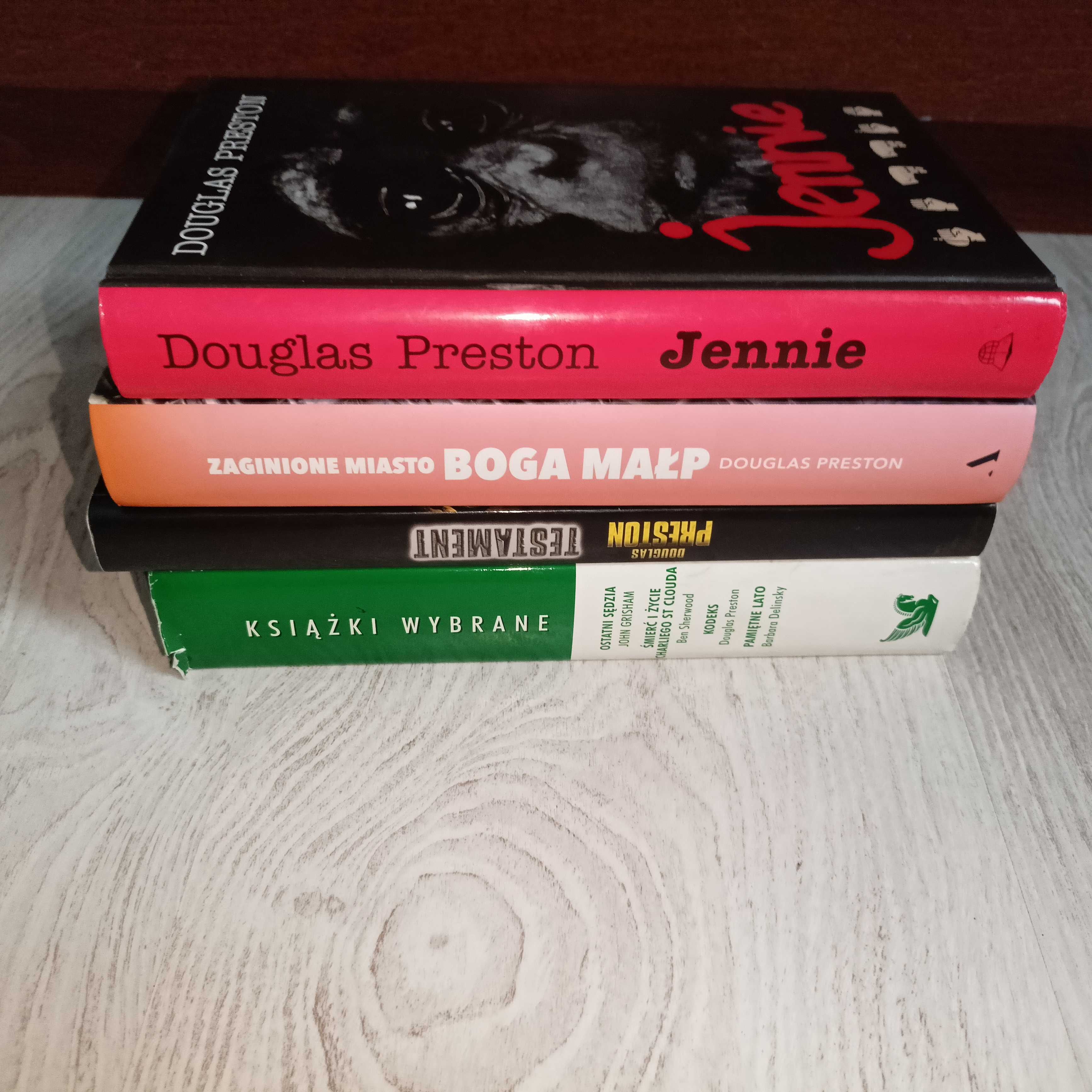 4x Douglas Preston Zaginione Miasto Boga Małp Jennie Testament Kodeks