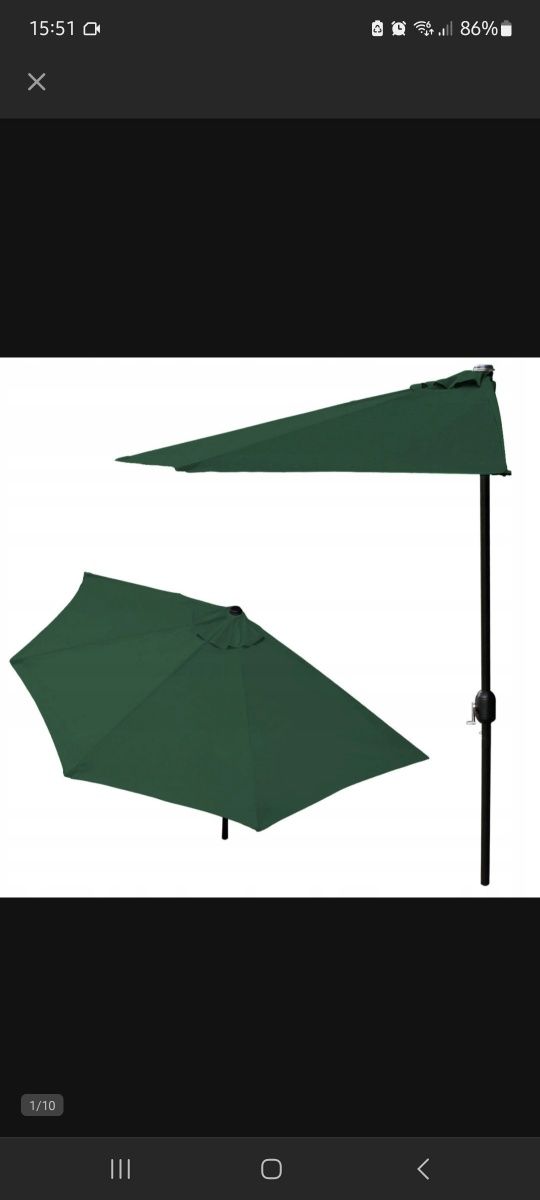 Parasol balkonowy / ogrodowy połówka