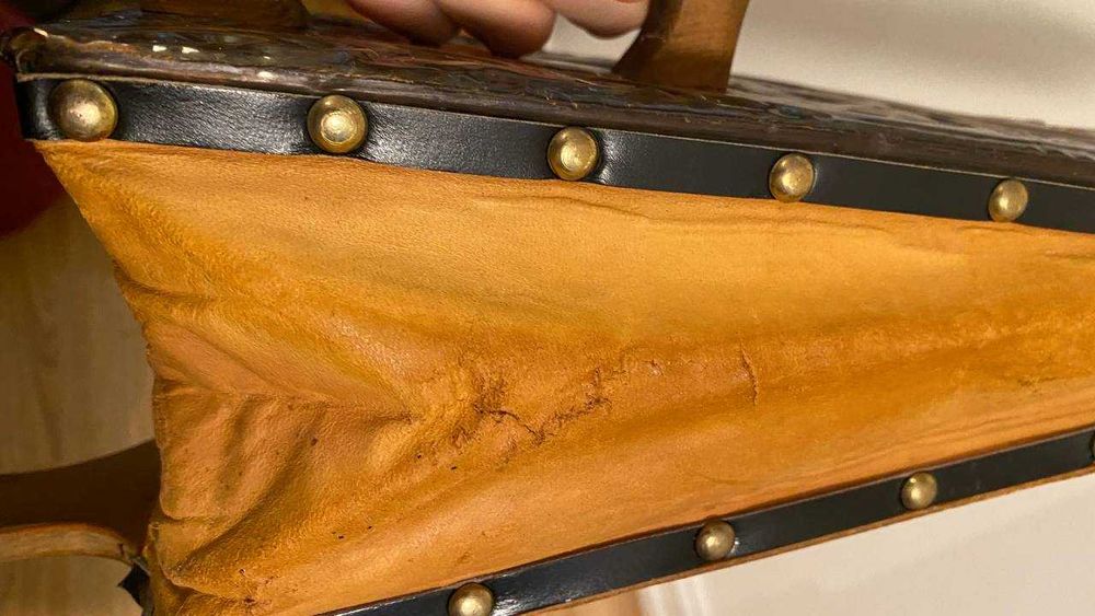 Меха скандинавская для камина дерево и латунь