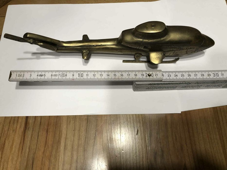 Zabytkowy,mosiężny helikopter USMC