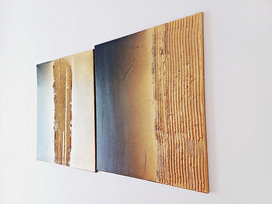 "Eventide Shore II & III" - Pinturas Originais Abstratas 70x60