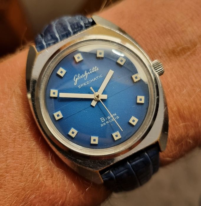 Zegarek Męski Glashutte Spezimatic Bison 36 mm lata 1970 !