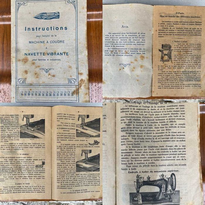 Máquina de costura manual a manivela Wertheim