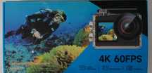 Câmera de ação subaquática 4K 60FPS - À prova d'água, vlogging, gravaç