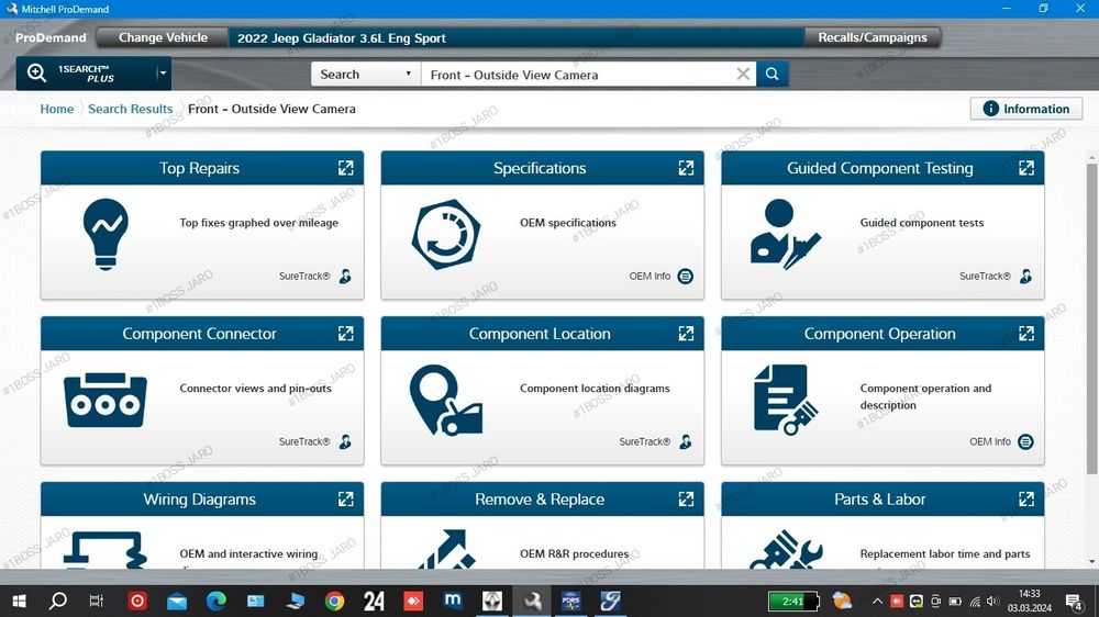 MITCHELL ONLINE PRO  katalog i procedury naprawy  samochodów