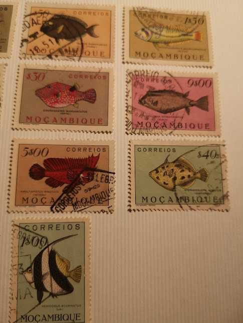 Lote de selos Moçambique e outros