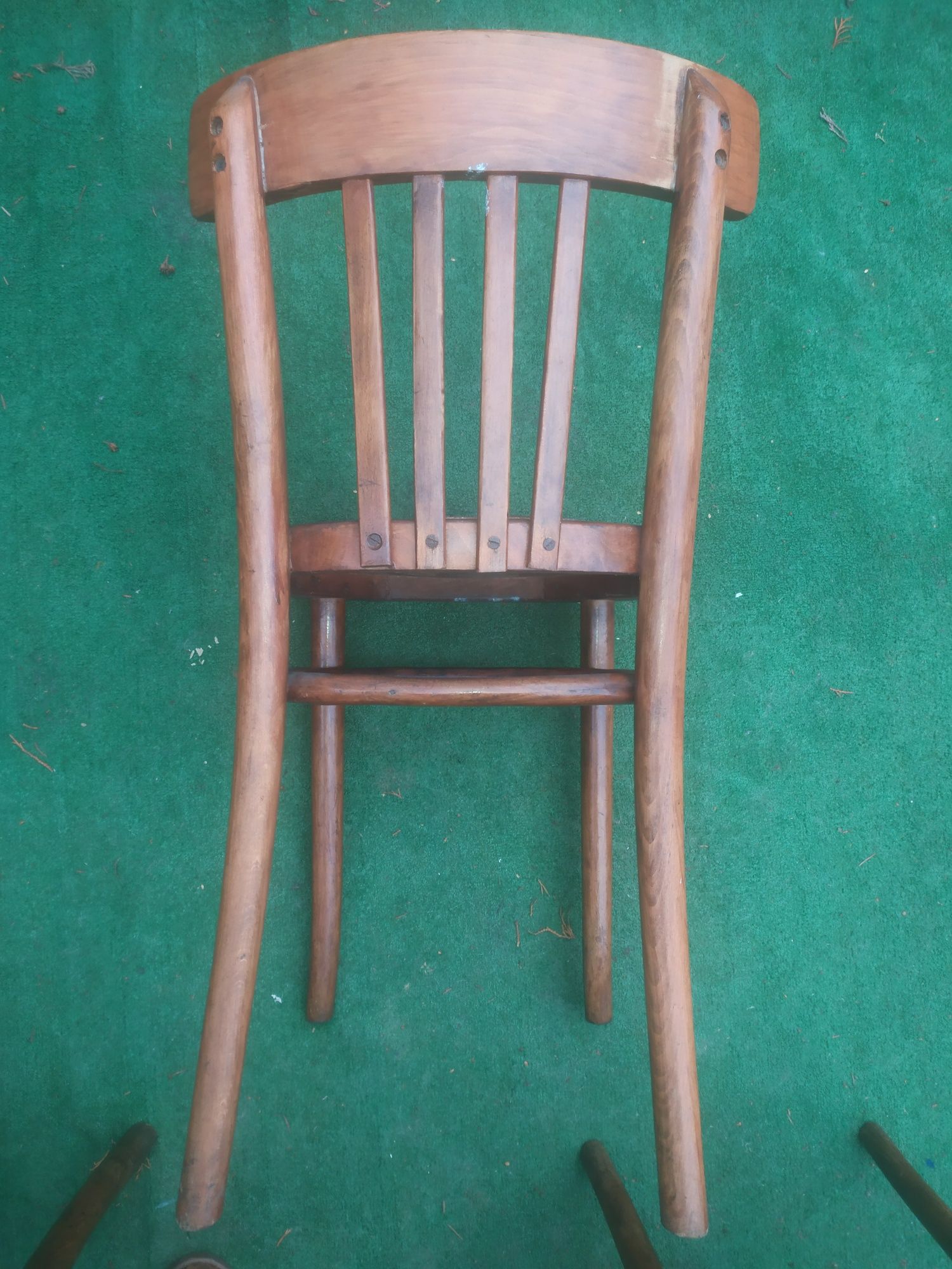 4 krzesła PRL drewniane gięte bukowe w stylu Thonet Radomsko. Lata 50-