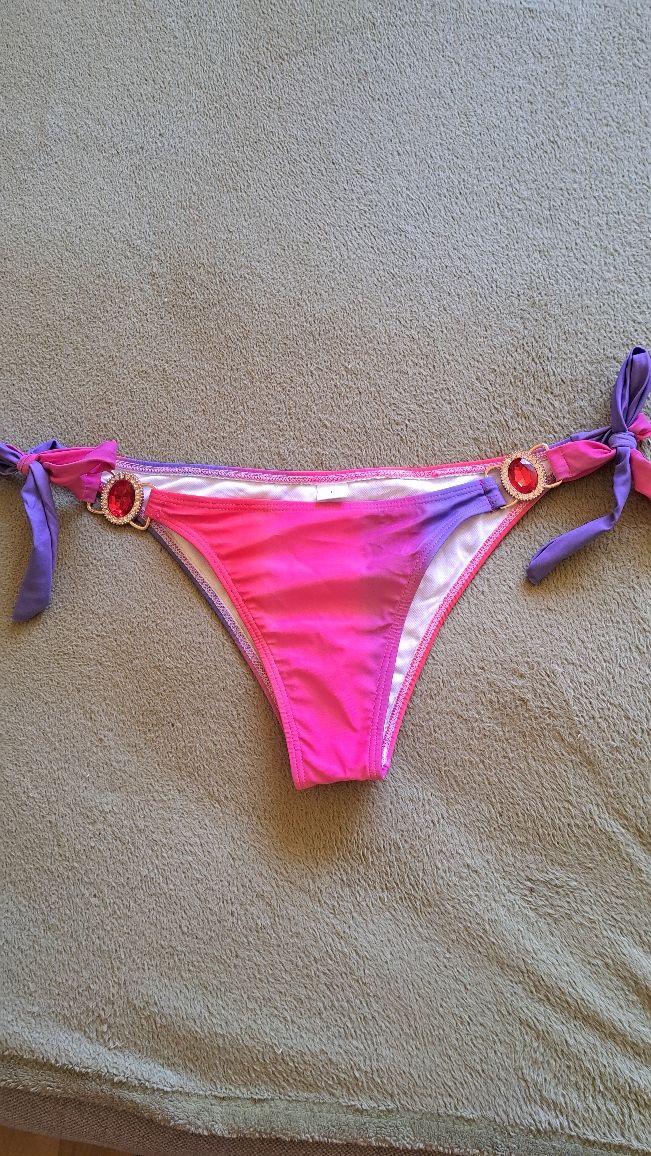 Bikini strój kąpielowy różowy fiolet neon