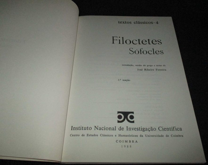 Livro Filoctetes Sófocles Sófocles Textos Clássicos 4