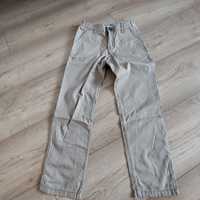 Spodnie chinos h&m beżowe bawełna 7 lat r. 128