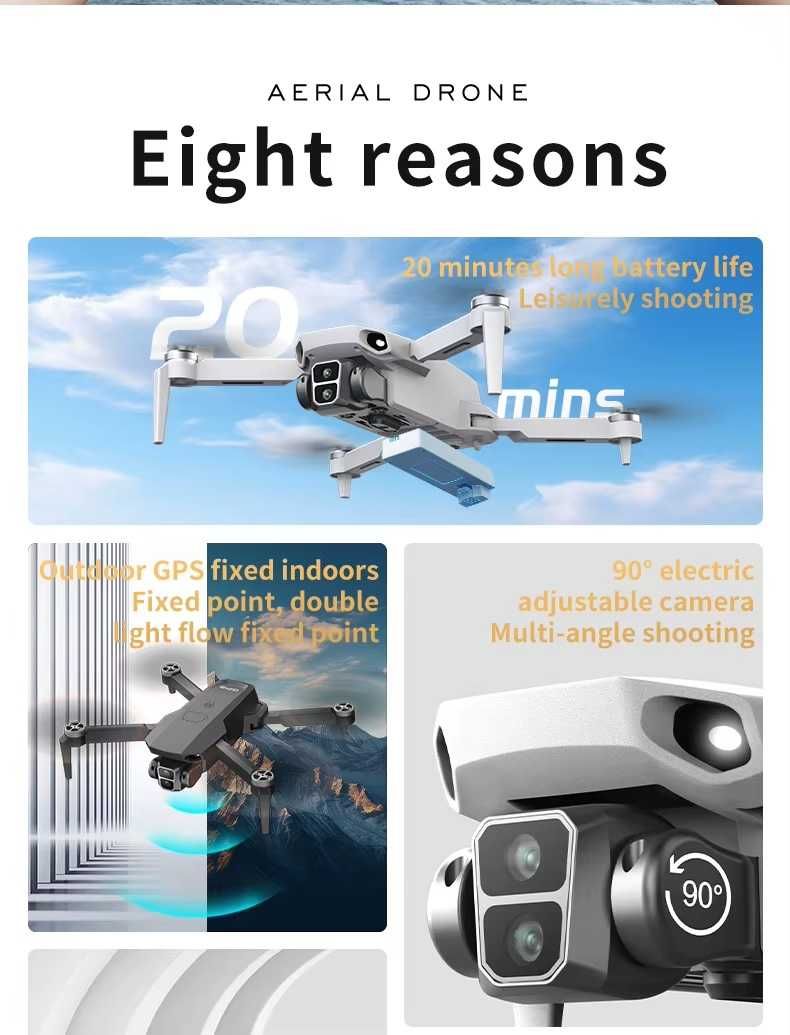Dron L106-1 PRO GPS ekran LCD WiFi