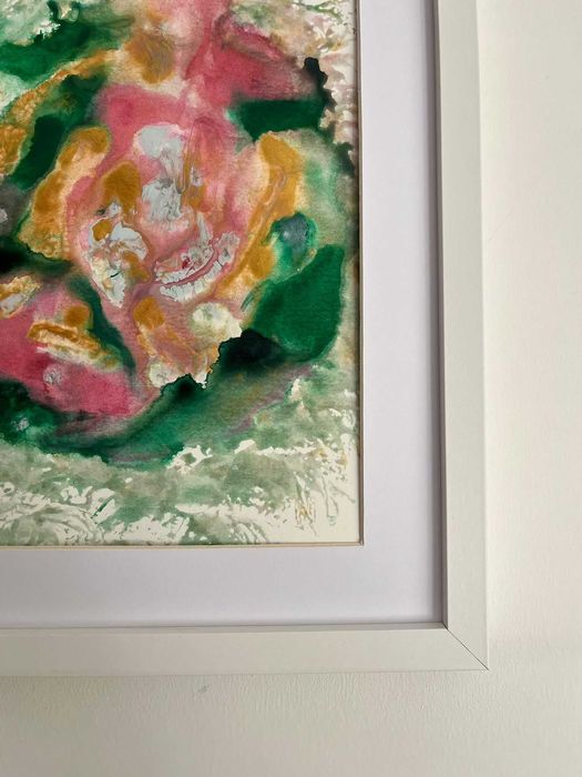 Pintura abstrata em acrílico