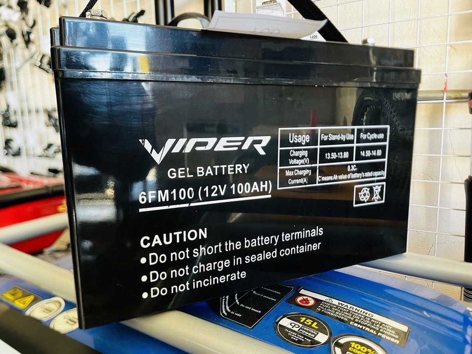 Гелевый аккумулятор Viper 6FM200 12V 200Ah Гелиевый АКБ 100/200Ah
