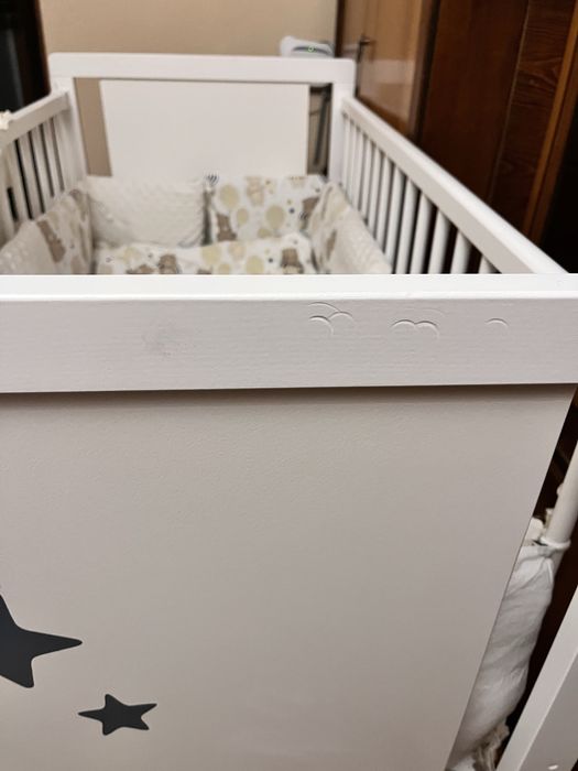 Дитяче ліжечко+ матрасик+ комплект