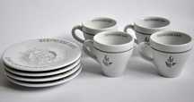 6szt  Białe Filiżanki i Spodki do kawy espresso biała porcelana