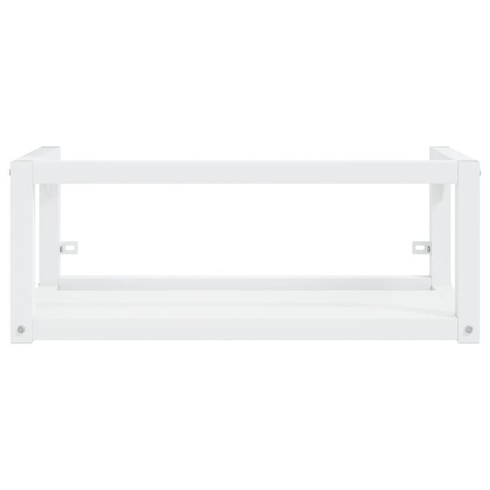 vidaXL Stelaż łazienkowy z wbudowaną umywalką, biały, żelazo