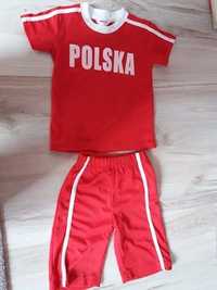 strój piłkarski, mały Polak-kibic 3 latka