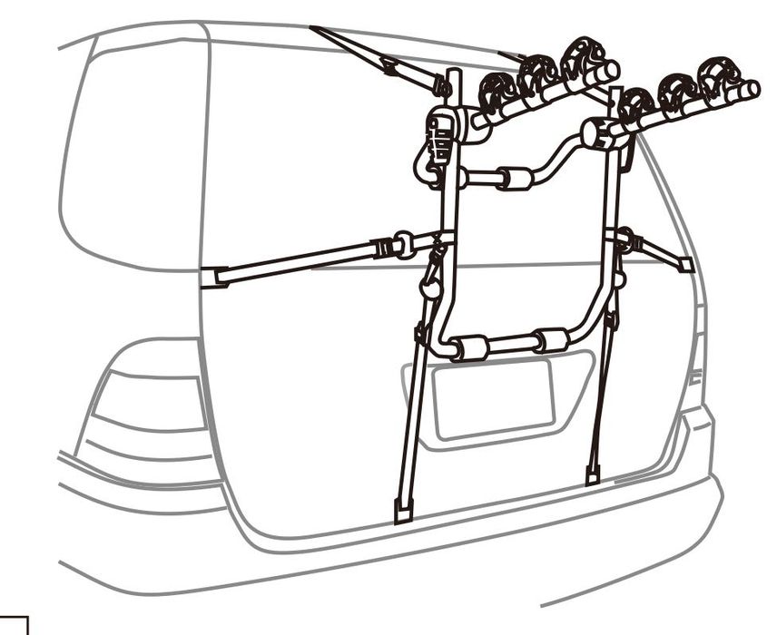 Suporte de bicicletas NORAUTO STRAP 100-3 para 3 bicicletas