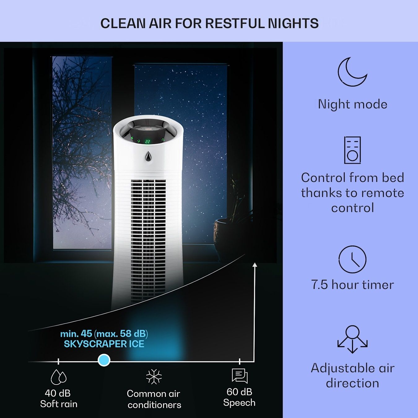 Klimator Klarstein Skyscraper Frost 45 W.