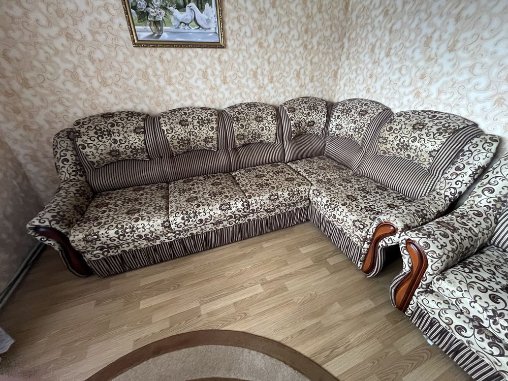 Мягкий кутовий диван + крісло (м'який куточок)