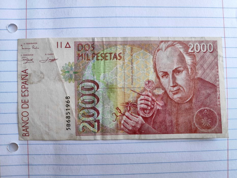 Nota espanhola de 2000 pesetas  (24 de Abril 1992)