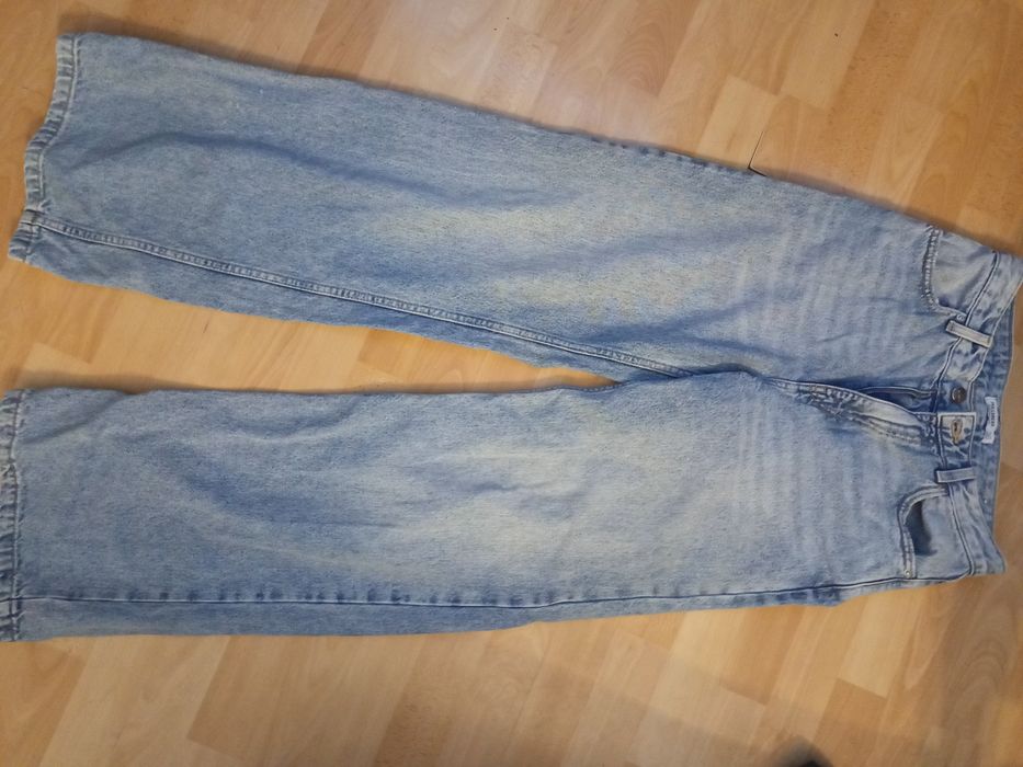 Spodnie jeansy szerokie niebieskie