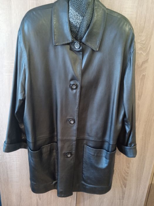 Kurtka - płaszczyk skórzana, damska XL(54)
