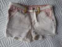 Szorty niemowlęce Zara r.80, krótkie spodenki,dżinsowe, jeansowe białe