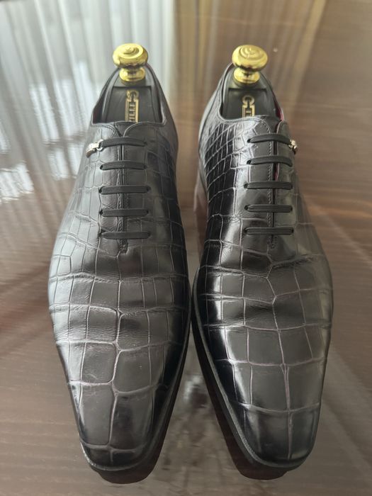 Мужские туфли из кожи крокодила Zilli