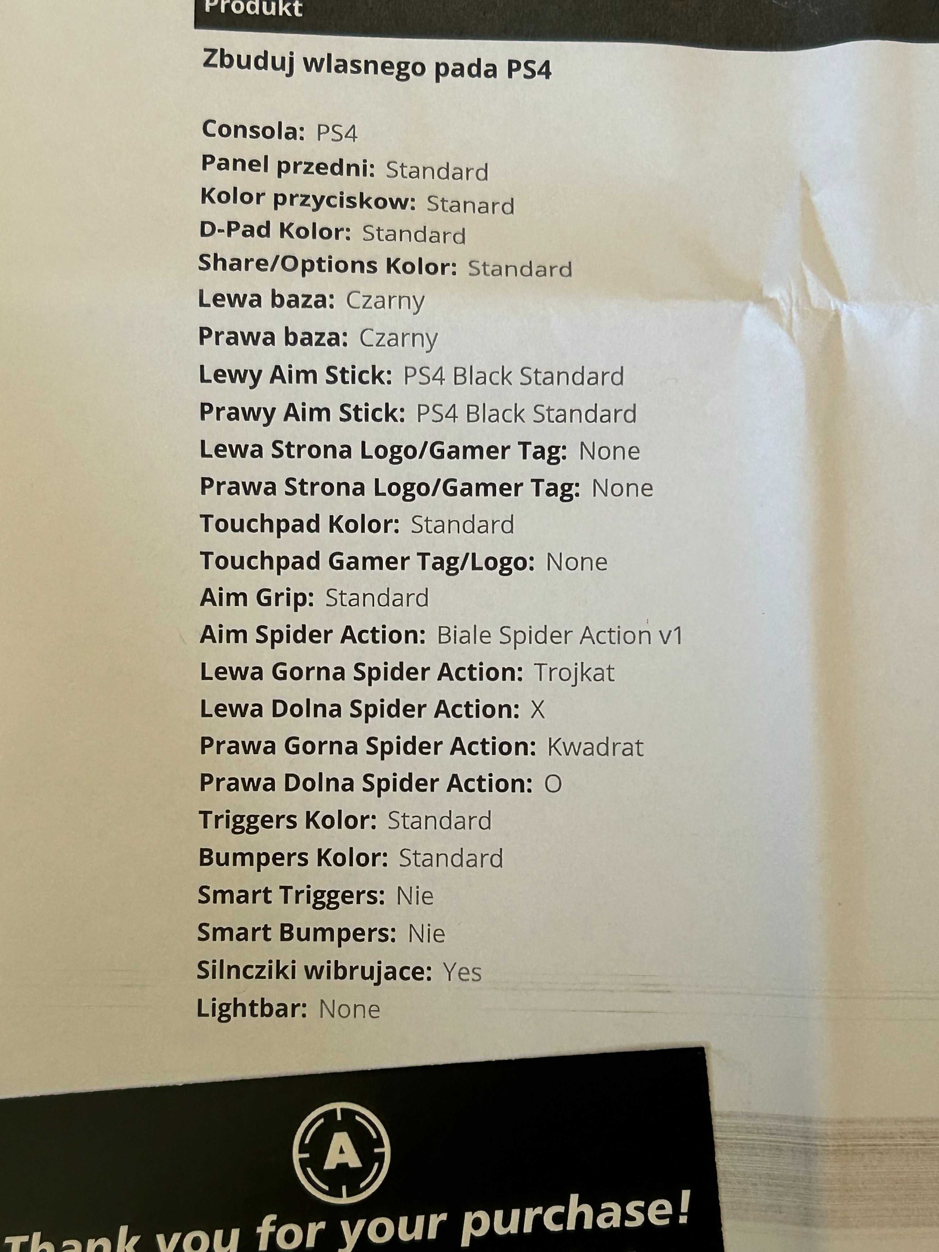 pad z łopatkami PS4