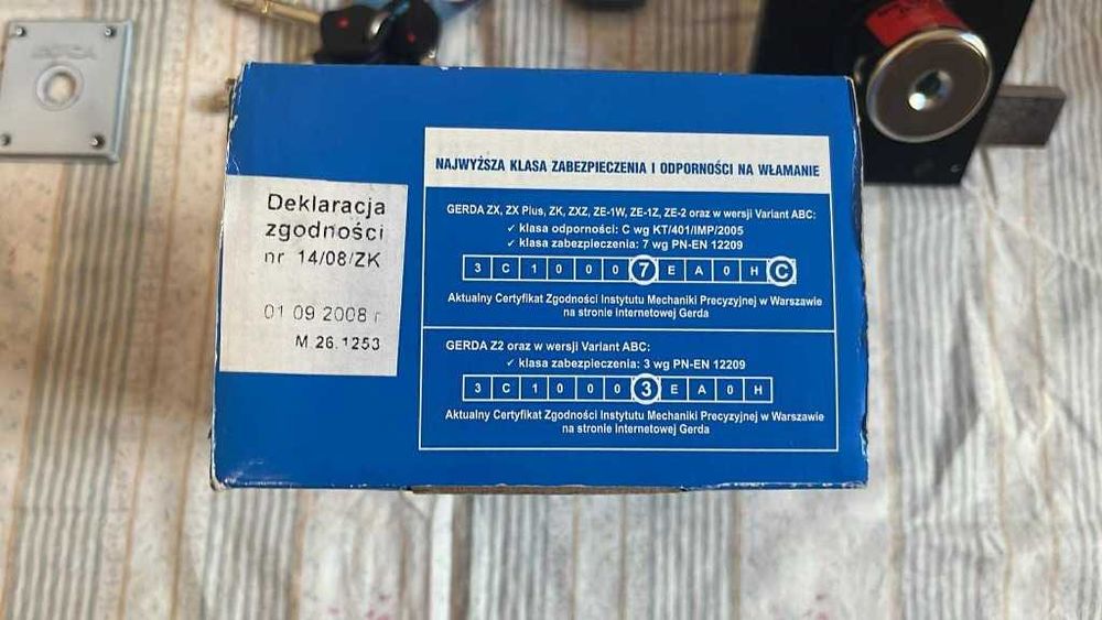 Zamek Gerda Tytan ZK grafit antywłamaniowy dwubębenkowy