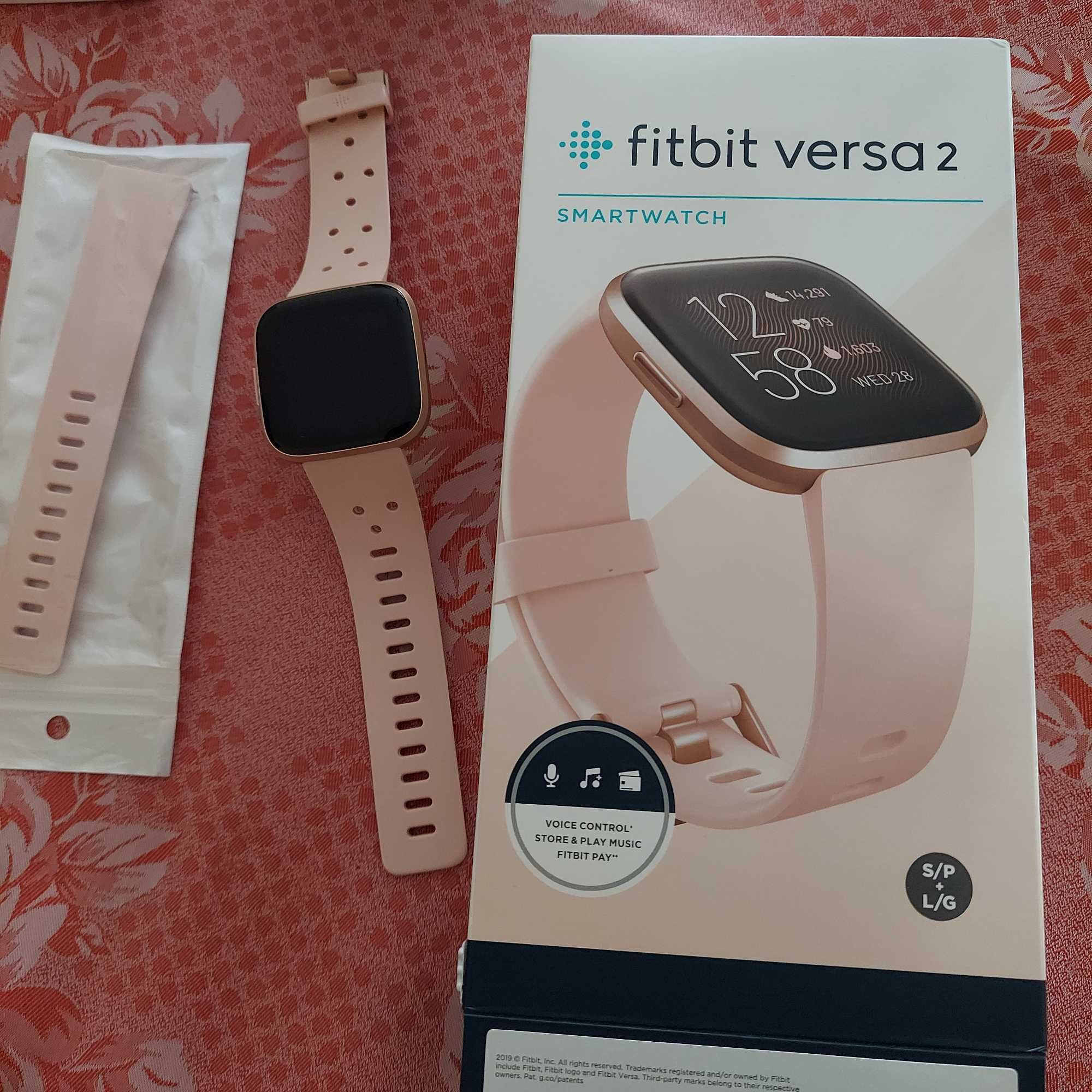 Smartwatch Fitbit versa 2 .Różowe złoto.