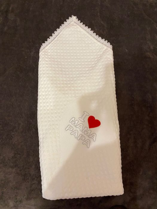 Дитячий плед з мереживом (з утепленням зсередини)