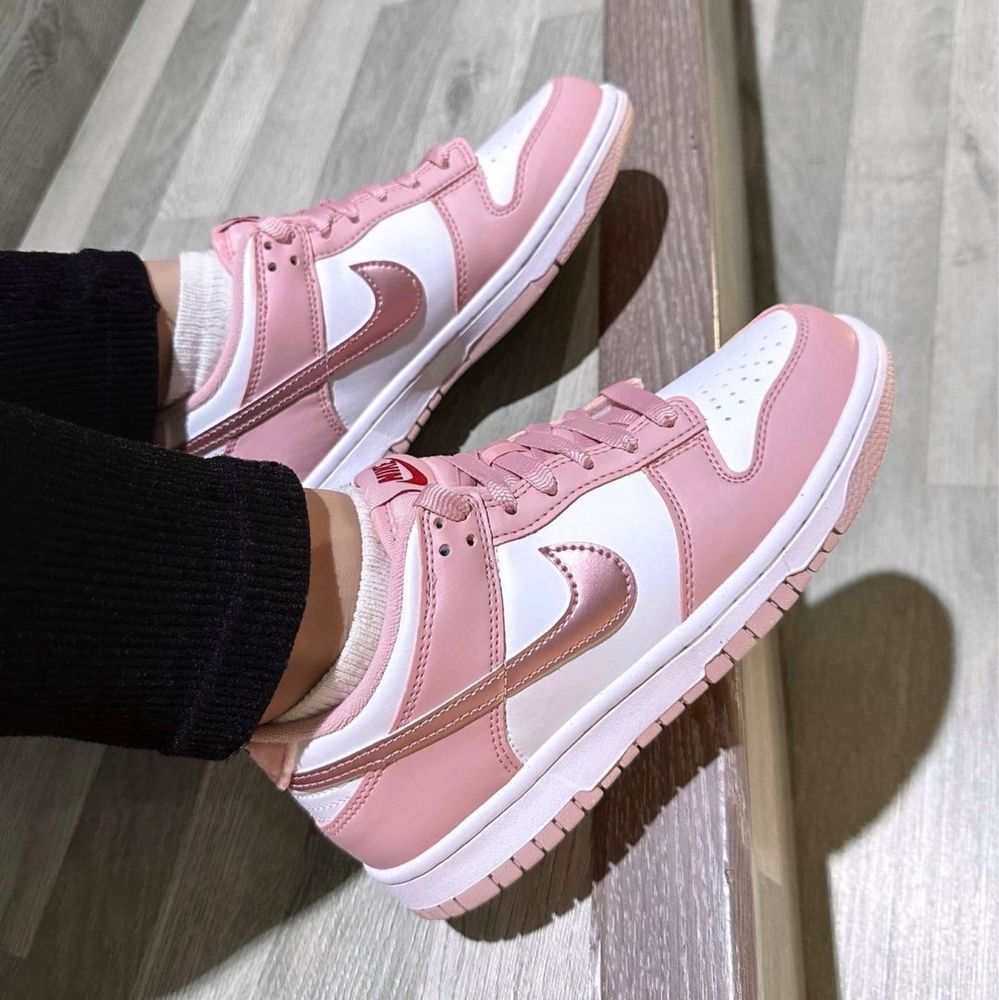 Найки рожеві жіночі Nike Dunk Low Pink Оригінал. Данки рожеві лоу пінк