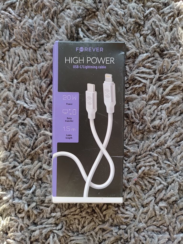 KABEL USB-C - USB-C HIGH POWER 25W 1.5M, do ładowarki