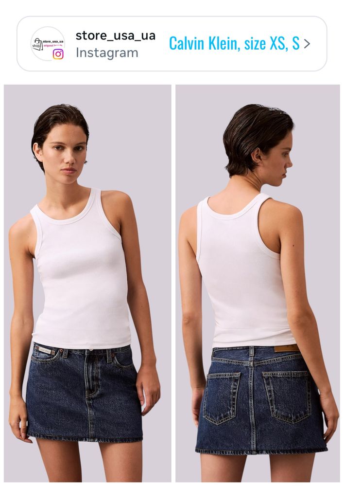 Жіноча біла футболка 100% бавовна Levi’s Calvin Klein оригінал