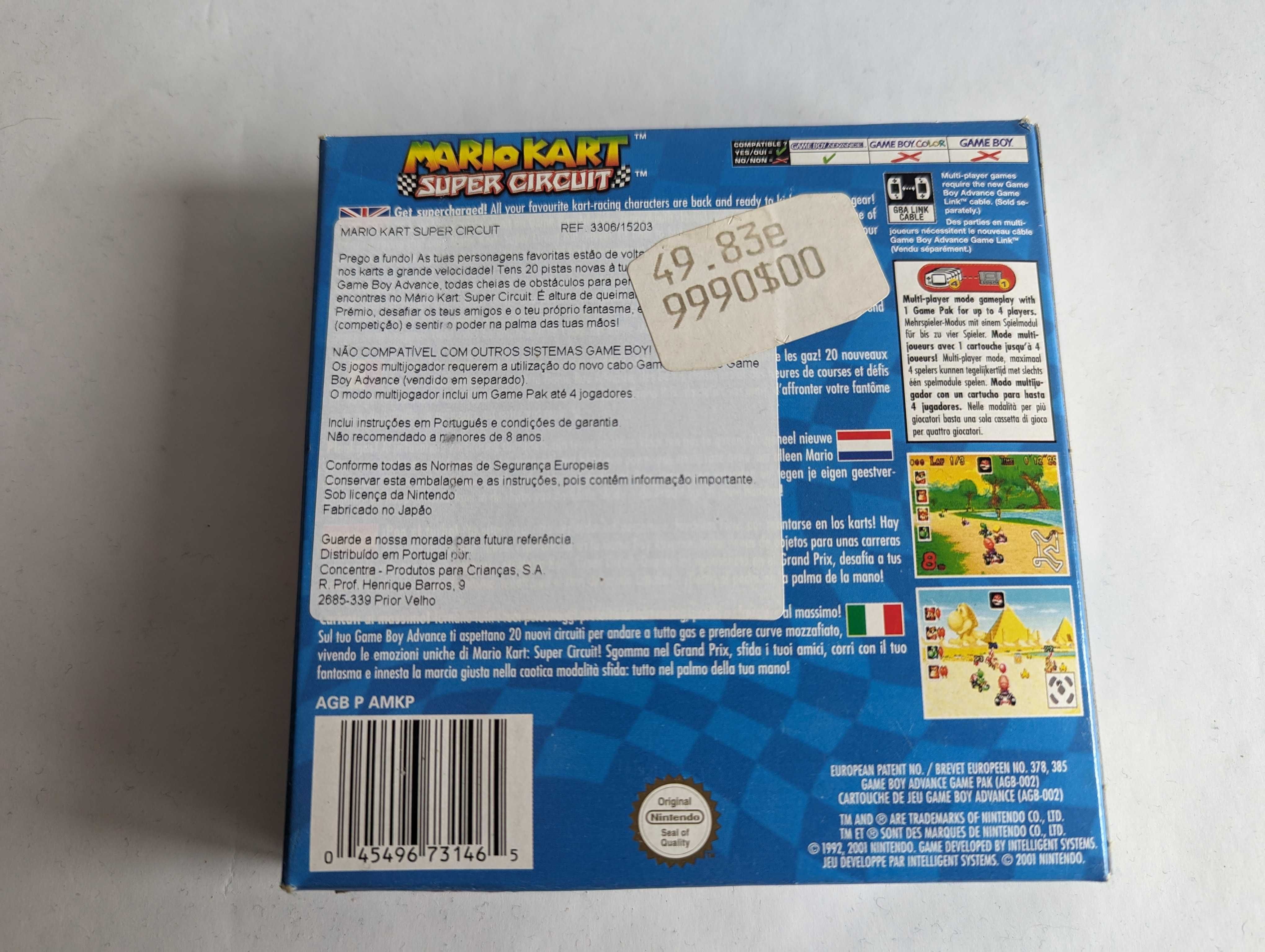 Mario Kart Super Circuit ORIGINAL Completo - Gameboy Advance