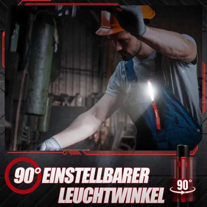 Lampa robocza LED Linkax do warsztatu, latarka LED z akumulatorem