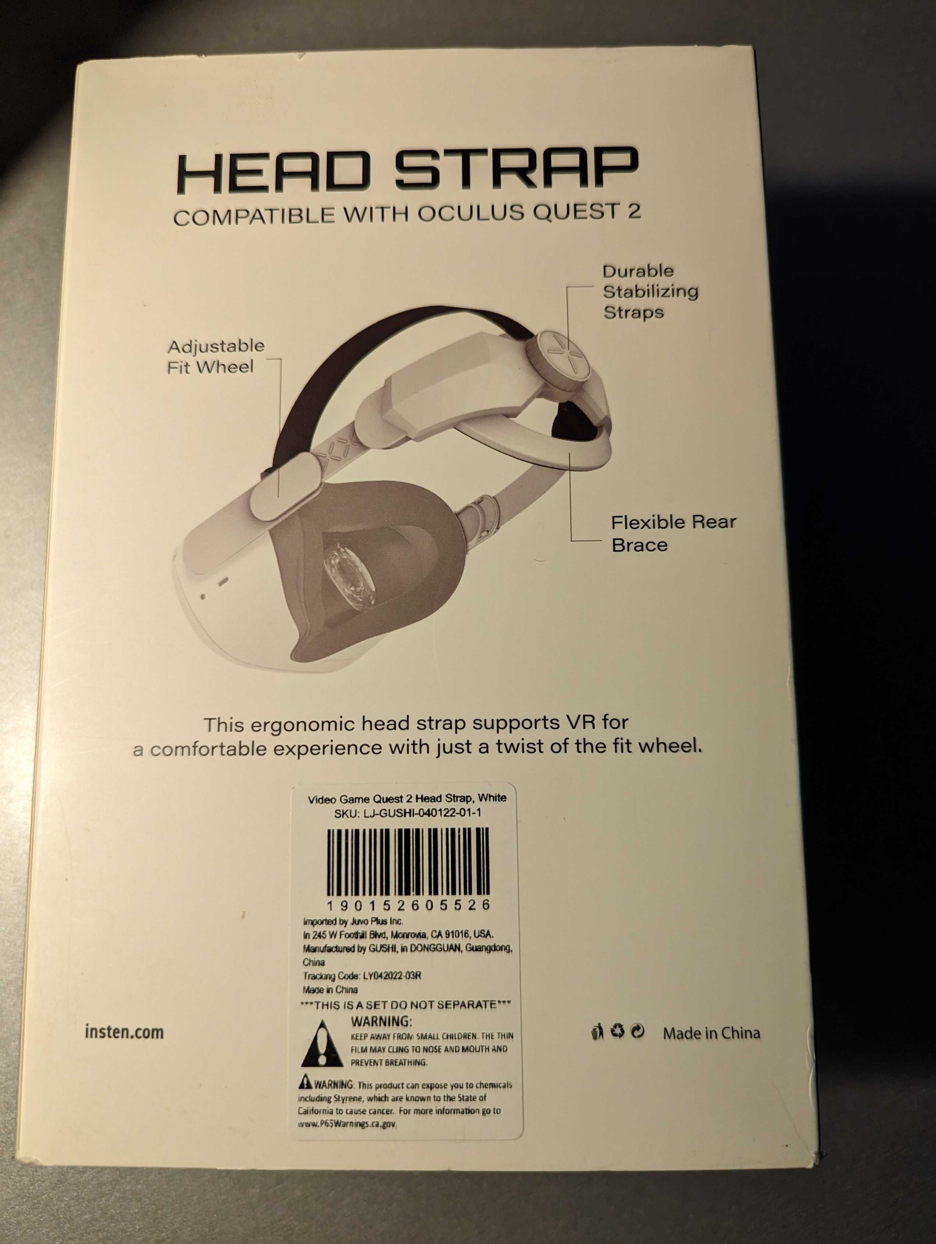 Insten Meta Oculus Quest 2 head strap, крепление, ремешок