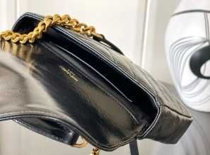Saint Laurent College Shoulder BagMatelasse Monogram Large Black