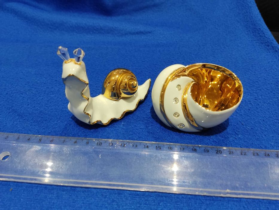 2 peças de cristal swaroski e porcelana