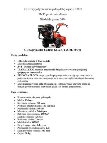 Glebogryzarka Cedrus GLX-GT65-2L 50 cm