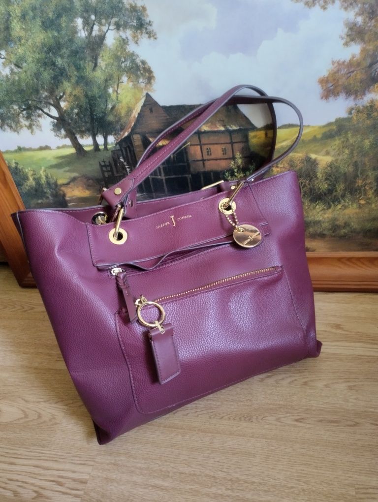 Torebka elegancka Jasper Conran shoper przegródki pojemna j.nowa wyprz