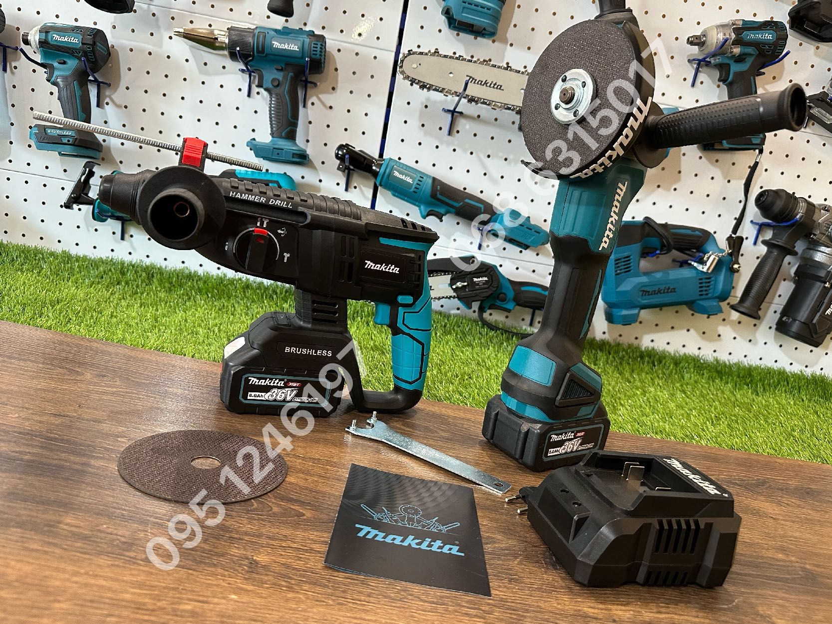 Набор аккумуляторный Makita Болгарка Makita DGA504 Перфоратор DHR202BL