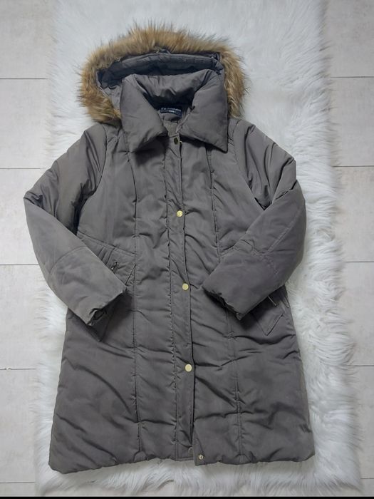 Kurtka zimowa XXXXL damska ciepla z kapturem futerko płaszcz